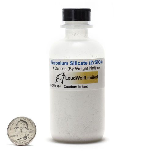 Zirconium silicate / fine powder / 4 ounces / 99.3% pure / ships fast from usa for sale