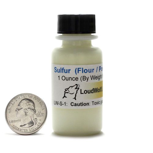 Sulfur Powder / Finely Milled Flour / 1 Ounce / 99% Pure / SHIPS FAST FROM USA