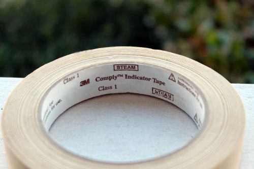 3M Comply Steam Class 1 Indicator Tape for Autoclave 1&#034; x 60 yards