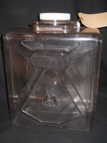 Nalgene 20l clear polycarbonate graduated rectangular carboy w/ metal handle for sale