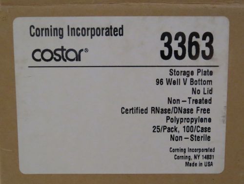 New Corning Costar 96 Well V Bottom Storage Plates 320µL # 3363 (Qty 70)