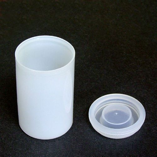 100x WHITE FILM CANISTERS CONTAINERS with LIDS