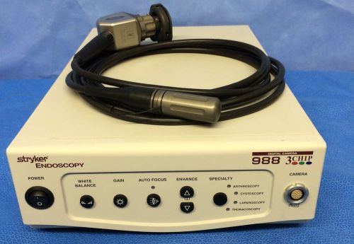 Stryker Endoscopy 988 Camera Console with Autoclave Camera Head &amp; Coupler