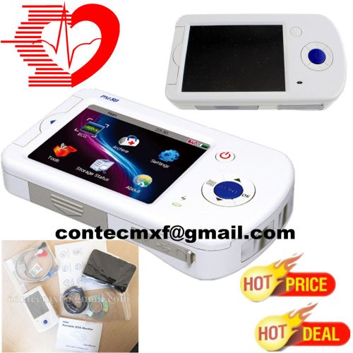 PM80 Portable ECG Monitor,EKG Electrocardiograph,ECG Waveform,electrode,Touch