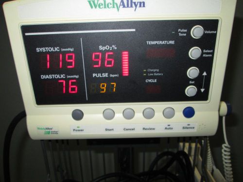 Welch allyn 52000 vital signs monitor with rolling stand for sale