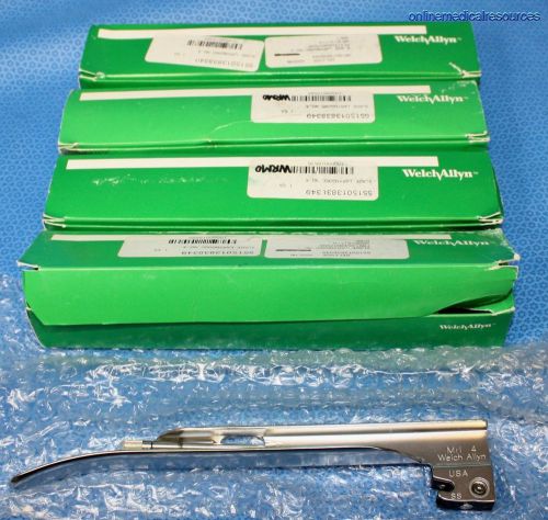 Welch allyn #4 miller laryngoscope blade 68044 new lot of 4 for sale
