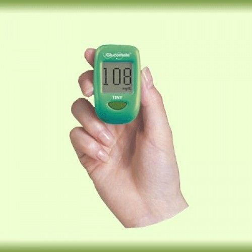 Glucomate Tiny Built-in Pedometer Glucometer Blood Sugar Monitor