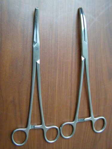 2-HEANEY Hysterectomy Forceps 8.25&#034; Single+Double Tooth CVD GYNE Instrument
