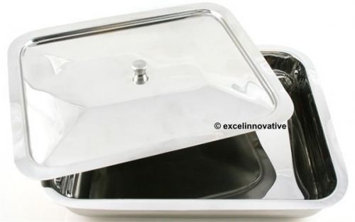 Surgical Instruments Tray with lid 10x8x2 Inch Hollowware Supplies