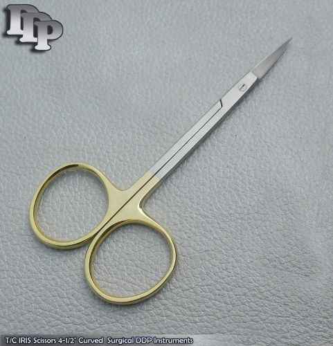 T/C Iris Scissors 4.5&#034; Curved Surgical Dental New