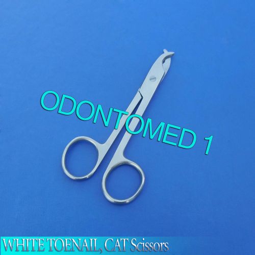 3 WHITE TOENAIL, CAT Scissors Surgical Veterinary Instruments 4.50&#034;