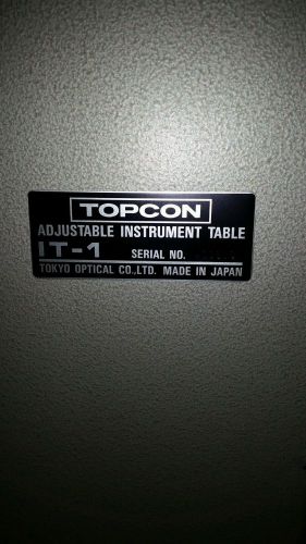 Topcon It-1 adjustable instrument table