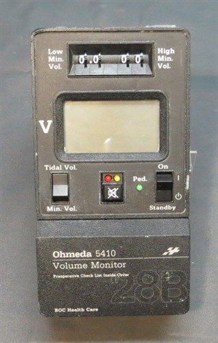 Ohmeda 5410 Volume Monitor Parts No Battery
