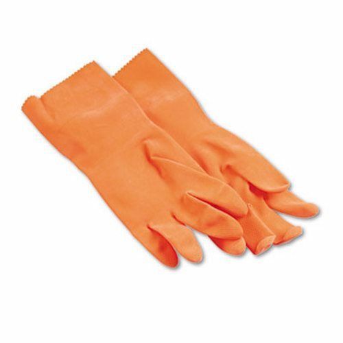 Large orange flock-lined gloves, 12 pairs (bwk 244l) for sale