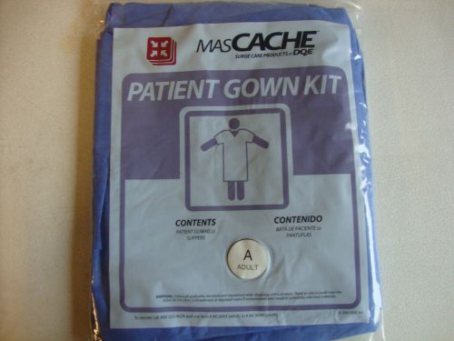 (25) DQE MasCache Disposable Patient Gown Kits, 1 Gown, 2 Slippers #MC4003 Adult
