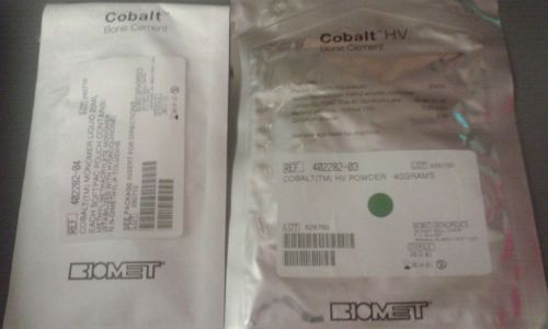 Biomet 402282 Cobalt HV Bone Cement, Softpac System, Expired 2013-02, sealed