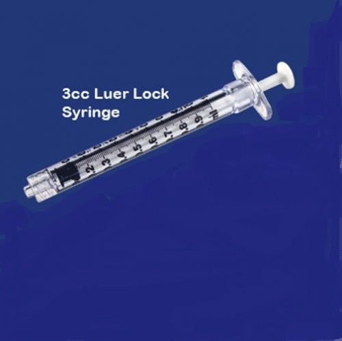100 3cc general purpose syringes 3ml sterile new syringe only no needle luerlock for sale