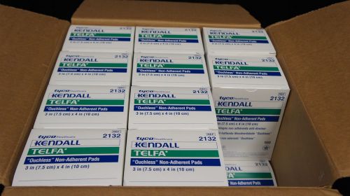 Kendall 2132 Telfa Ouchless Non-Adherent Pads 3in x 4in ~ Case of 2200 pads