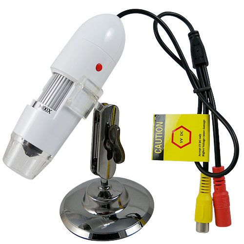 25x-400x 2mp tv-out digital microscope endoscope 8led magnifier camera cam white for sale