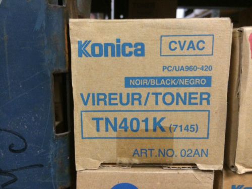 TWO!! NEW GENUINE OEM KONICA MINOLTA TN401K (PN/ 02AN)