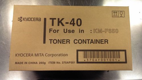 New Genuine Kyocera TK-40 Black toner Container  KM-F650
