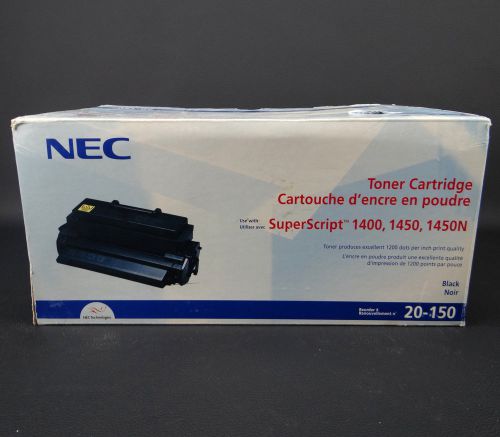 New sealed Genuine OEM NEC BLACK NOIR TONER CARTRIDGE 20-150 Box #2
