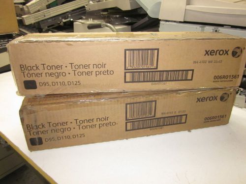 NEW Genuine Xerox 006R01561 6R1561 (2pk) Black Toner for the D95 D110 D125