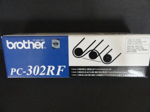 Brother PC 302RF 2 Refill Rolls Fax Toner New in box