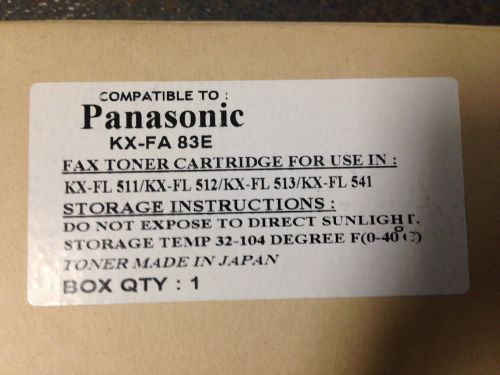 KX-FA83 Toner for Panasonic fax machine KX-FL511, 541, 611***NIB*** Compatible