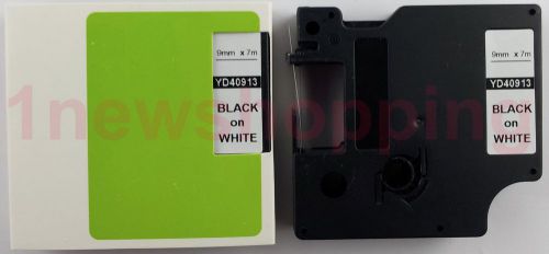 Great quality black on white label tape compatible for dymo d1 40913 s0720680 for sale