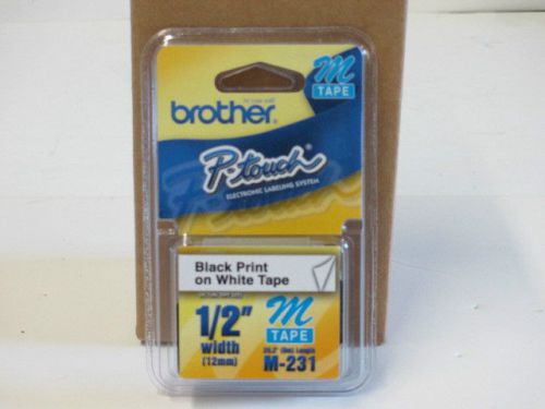 Brother P Touch M231 B/W P-Touch Adhesive Label Tape M2312PK  (1 EA.)