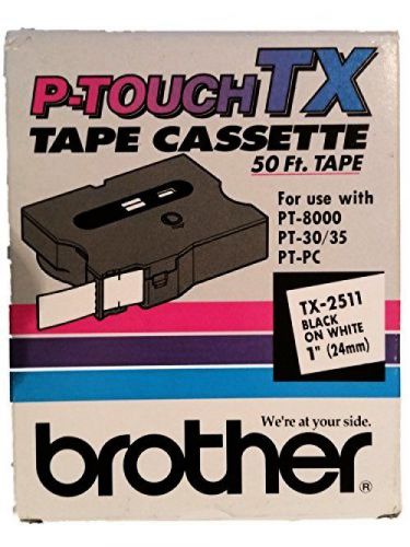 Brother p-touch tx1511 - tx tape cartridge black on white for sale