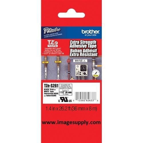 Brother p-touch tze-s261 label tape tzes261 tzs261 tzs-261 *genuine brother* for sale