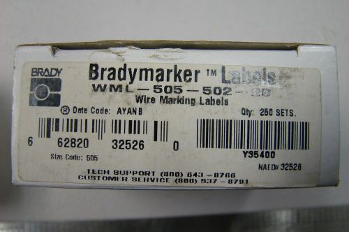 Brady WML-505-502-2S Printer Label