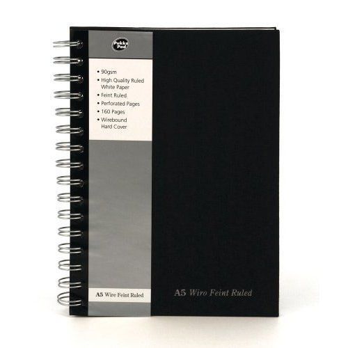 Pukka Pad, Black Wirebound Pad A5