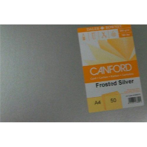 Daler-Rowney Canford A4 Card - Frosted Silver (50 Sheets)