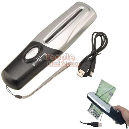 P4PM Portable Handheld USB Powered Paper Segments Shredder Cutter Home Office