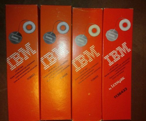 4 IBM Lift Off Tape Cassettes Lexmark 1136433