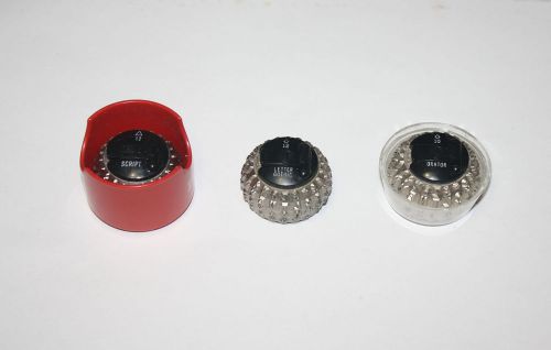 Lot Of Three IBM Selectric Typing Balls  12 Script, 12 Letter Gothic, 10 Orator