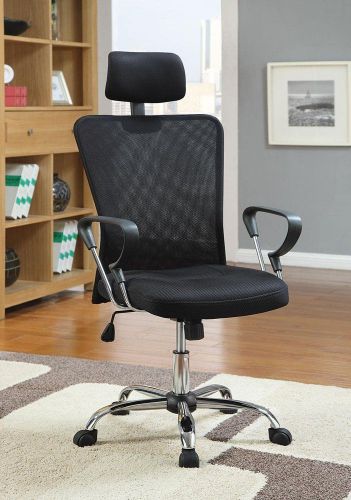 Coaster contemporary high back executive office chair in black for sale