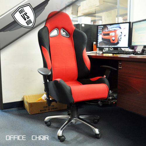 OFFICE GAMING DESK RED JDM VIP CHAIR BLACK CLOTH WITH STAND