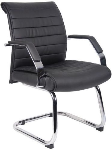 B9449 BOSS CARESSOFTPLUS EXECUTIVE SERIES MID BACK OFFICE RIBBED GUEST CHAIR