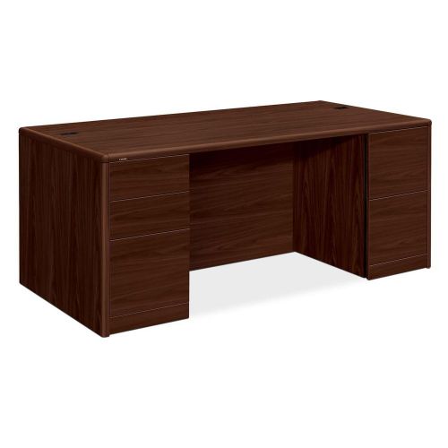 The hon company hon10799nn 10700 series mahogany laminate desking for sale
