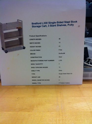 Bretford  L330 Single- Steel Book Storage Cart