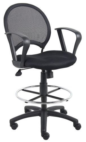 Boss b16217 mesh back drafting stool with arms for sale