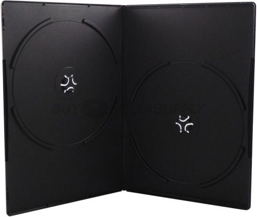 7mm slimline black double 2 discs dvd case - 400 pack for sale