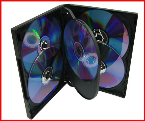 22mm 6 Tray DVD Movie Game Case Black Multi 6 Disc overlap 20 Pk Canada n USA