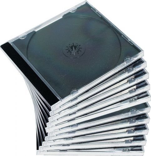 65 10.4MM STANDARD EMPTY CD JEWEL CASES WHITE BLACK 60 STANDARD 5 THIN NEW
