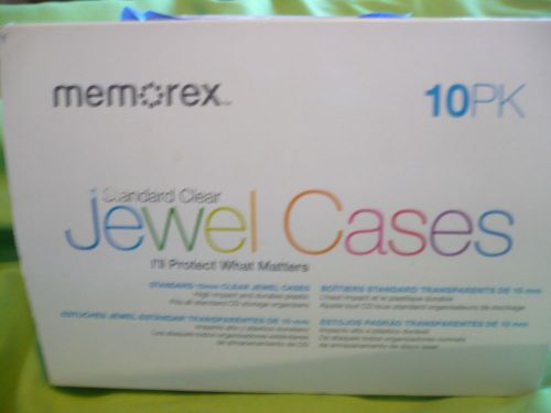 MEMOREX 10PK Standard 10mm clear Jewel Cases 03407019010