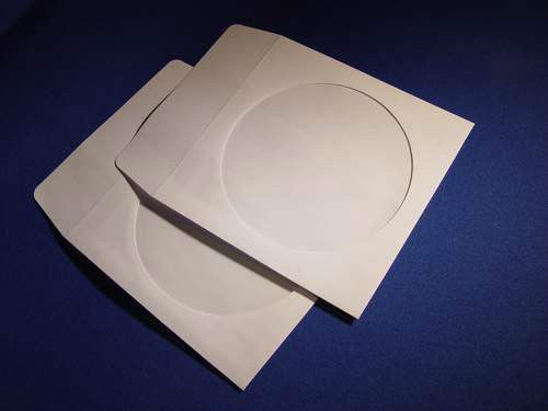 3000-pack white color cd dvd paper sleeve envelopes holder clear window &amp; flap for sale